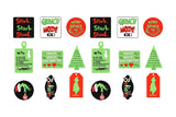 Set of 9Pcs Christmas Grinch Tiered Tray Decoration Xmas Farmhouse Table Sign