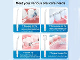 Portable Rechargeable Water Dental Flosser with 4 Tips