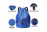 Sports Drawstring Backpack String Tote Gym Bag Dry Wet Separation Leisure Bag