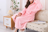 Towelling Wrap Bathrobe Thickened Coral Fleece Wrap Terry Toweling Dressing Gown Robe
