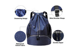 Sports Drawstring Backpack String Tote Gym Bag Dry Wet Separation Leisure Bag