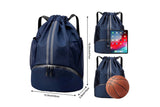 Sports Drawstring Backpack String Tote Gym Bag Dry Wet Separation Leisure Bag
