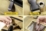 Hardware Tool Storage Bag Roll Up Tool Bag with Detachable Zipper Pouch