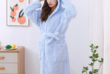 Towelling Wrap Bathrobe Thickened Coral Fleece Wrap Terry Toweling Dressing Gown Robe