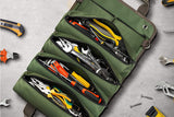 Hardware Tool Storage Bag Roll Up Tool Bag with Detachable Zipper Pouch