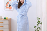 Towelling Wrap Bathrobe Thickened Coral Fleece Wrap Terry Toweling Dressing Gown Robe