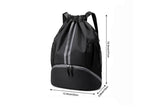 Sports Drawstring Backpack String Tote Gym Bag Dry Wet Separation Leisure Bag
