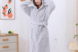 Towelling Wrap Bathrobe Thickened Coral Fleece Wrap Terry Toweling Dressing Gown Robe