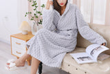 Towelling Wrap Bathrobe Thickened Coral Fleece Wrap Terry Toweling Dressing Gown Robe