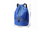 Sports Drawstring Backpack String Tote Gym Bag Dry Wet Separation Leisure Bag