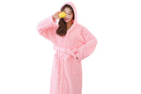 Towelling Wrap Bathrobe Thickened Coral Fleece Wrap Terry Toweling Dressing Gown Robe