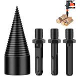 4Pcs Firewood Drill Bit Wood Cone Hex Shank Wood Log Splitter Screw Splitting