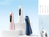 Portable Rechargeable Water Dental Flosser with 4 Tips