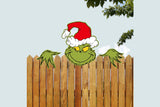 Grinch-Inspired Christmas Wooden Courtyard Signboard
