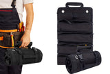 Hardware Tool Storage Bag Roll Up Tool Bag with Detachable Zipper Pouch