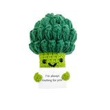 3Pcs Mini Crochet Doll with Positive Card