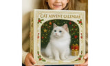2D Cat Advent Calendar with 24 Acrylic Kitten Ornaments Christmas Countdown