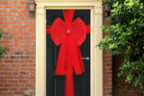 Organza Red Bow Christmas Wall Decorations for Door