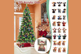 24Pcs Highland Cow Acrylic Ornaments Christmas Advent Calendar