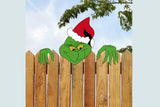 Grinch-Inspired Christmas Wooden Courtyard Signboard