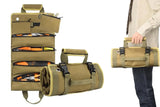 Hardware Tool Storage Bag Roll Up Tool Bag with Detachable Zipper Pouch
