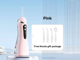 Portable Rechargeable Water Dental Flosser with 4 Tips