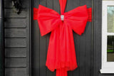 Organza Red Bow Christmas Wall Decorations for Door