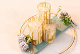 3Pcs LED Electronic Candle Lights Gold with Elk Lampshades
