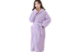 Towelling Wrap Bathrobe Thickened Coral Fleece Wrap Terry Toweling Dressing Gown Robe