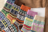 5 Pairs Winter Warm Knitting Women Socks Vintage Style Soft Thick Socks