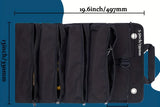 Hardware Tool Storage Bag Roll Up Tool Bag with Detachable Zipper Pouch