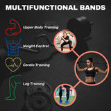 AUINWORLD Set of 6 Resistance Bands Exercise Workout Bands for Women and Men