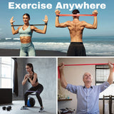 AUINWORLD Set of 6 Resistance Bands Exercise Workout Bands for Women and Men