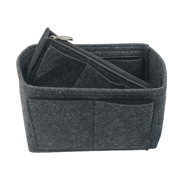 Felt Bag Organiser Handbag Insert Liner Tote - Dark Grey