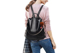 Women PU Leather Anti-theft Backpack School Bags Travel Backpack