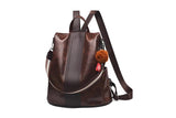 Women PU Leather Anti-theft Backpack School Bags Travel Backpack
