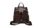 Women PU Leather Anti-theft Backpack School Bags Travel Backpack