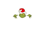 Grinch-Inspired Christmas Wooden Courtyard Signboard