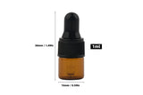 50 Pcs 1/2ml Amber Glass Dropper Bottle with Droppers