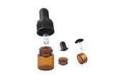 50 Pcs 1/2ml Amber Glass Dropper Bottle with Droppers