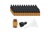 50 Pcs 1/2ml Amber Glass Dropper Bottle with Droppers