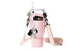 40 OZ Water Bottle Carrier Bag with Pouch and Adjustable Shoulder Strap
