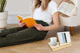 Portable Wooden Triangle Bookshelf Book Stand Holder