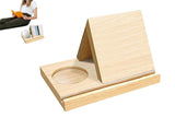 Portable Wooden Triangle Bookshelf Book Stand Holder
