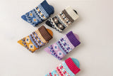 5 Pairs Winter Warm Knitting Women Socks Vintage Style Soft Thick Socks