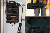 Hardware Tool Storage Bag Roll Up Tool Bag with Detachable Zipper Pouch