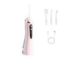 Portable Rechargeable Water Dental Flosser with 4 Tips