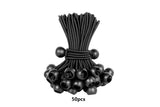 50 Pcs 25cm Bungee Cord Balls for Camping Tents Cargo Holding Wire and Hoses