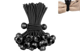 50 Pcs 25cm Bungee Cord Balls for Camping Tents Cargo Holding Wire and Hoses