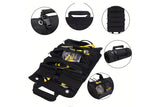 Hardware Tool Storage Bag Roll Up Tool Bag with Detachable Zipper Pouch